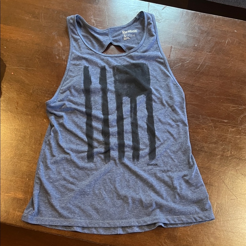 Reebok Gray and Black Sleeveless Top